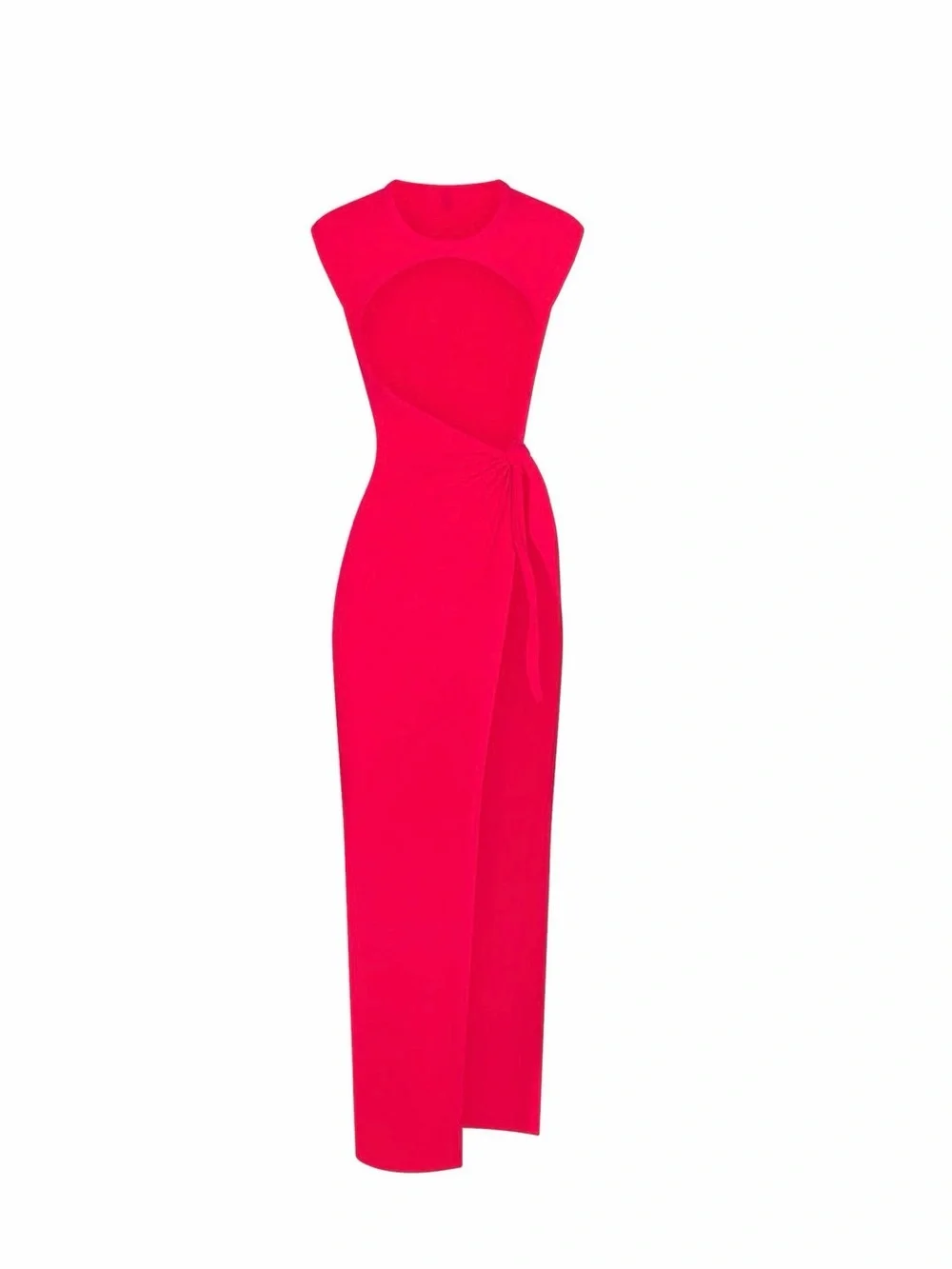 SKIMS Red Cutout Side-Tie Maxi Dress